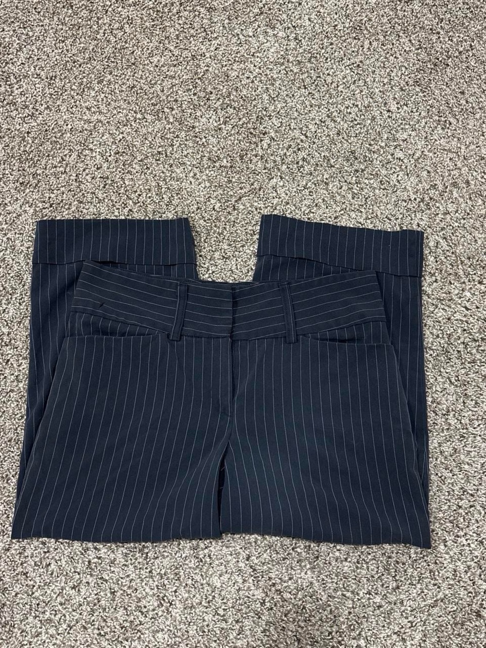 Men's Navy Pinstripe Dress Pants